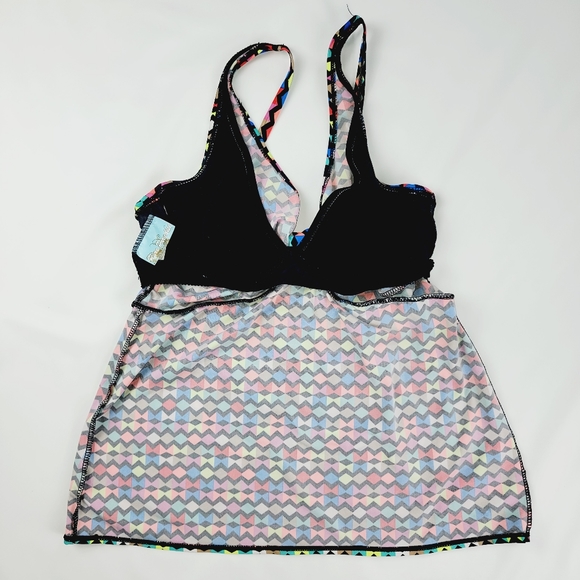 Womens Size 36C Tank Multicolor Adjustable Straps Swimming Bathing Suit Tank Top - Picture 3 of 7